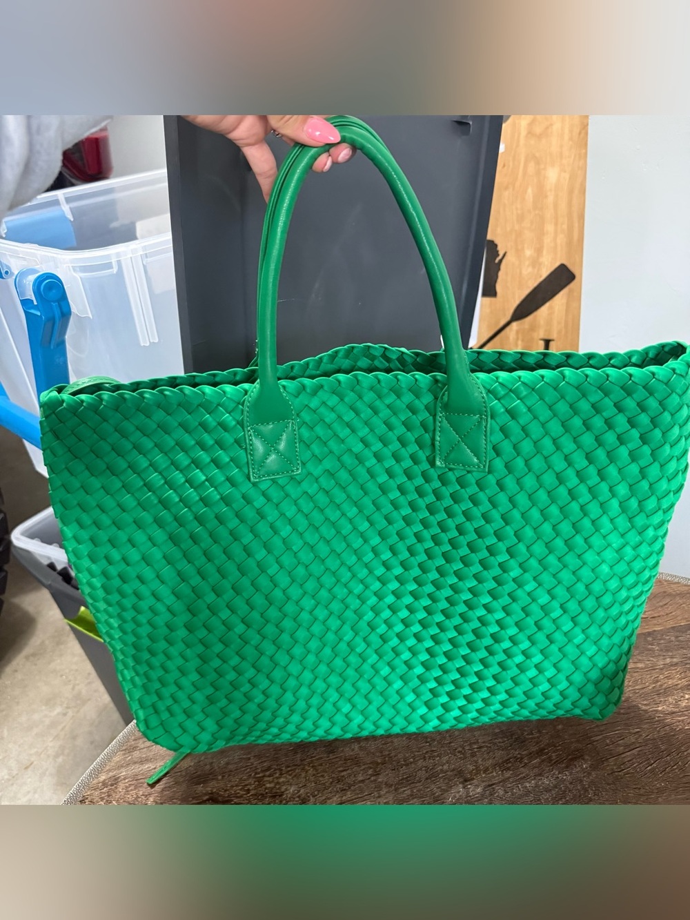 Urban Expressions Green Woven Tote